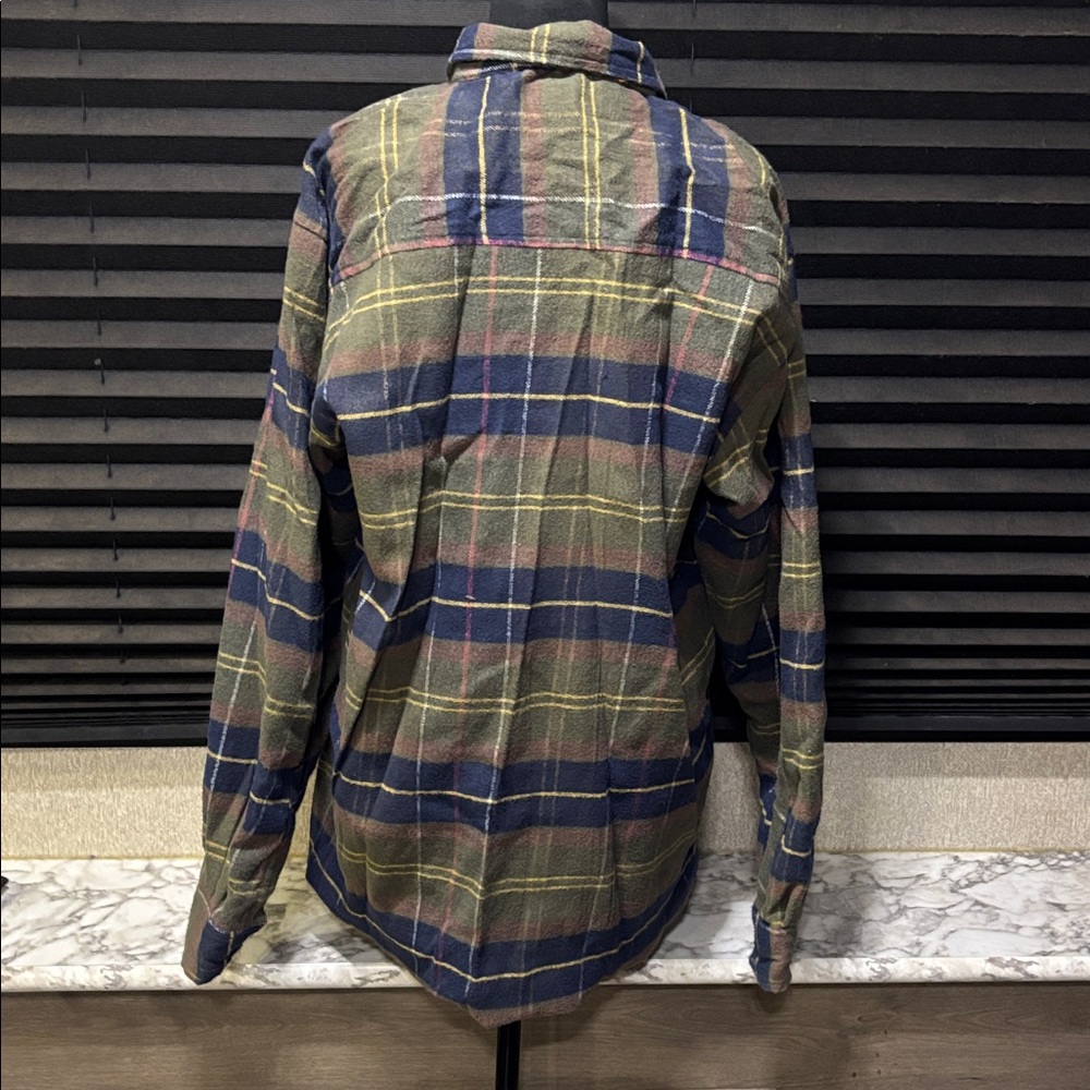 Northern Expedition Limited Men’s Green Plaid Heavyweight Zip Front Flannel MED - Picture 6 of 10